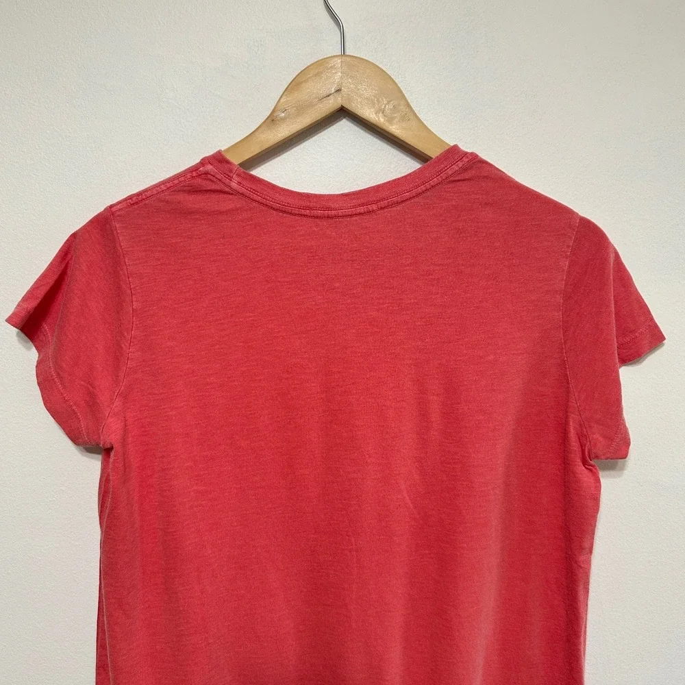 Marine Layer T-Shirt Womens Medium Red Short Sleeve Crew Neck Slub Knit Casual - Picture 7 of 8